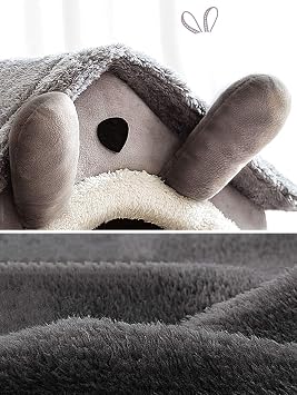 Pet House Dome-Shaped Dog Cat Bed Washable Fluffy Warm Foldable Cat Kotatsu Sleeping Bag Rest Area Playground for Winter Warm Nest Removable Pet Supplies Goods Cold Protection L: 49 x 39 x 46