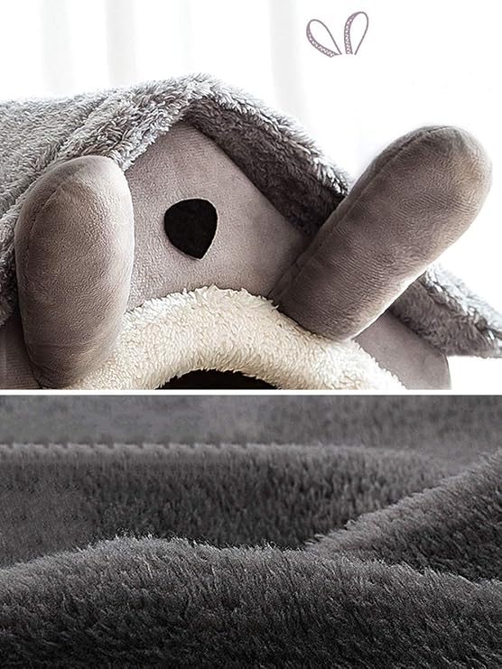 Pet House Dome-Shaped Dog Cat Bed Washable Fluffy Warm Foldable Cat Kotatsu Sleeping Bag Rest Area Playground for Winter Warm Nest Removable Pet Supplies Goods Cold Protection L: 49 x 39 x 46
