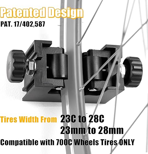 Miniatura 2 de CyclingDeal Soporte de pared para neumáticos de bicicleta, clip de alta calidad para exteriores e interiores, seguro para almacenar bicicletas de