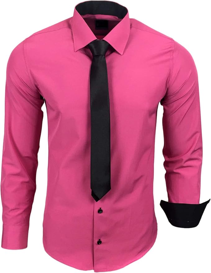 camicia uomo fucsia