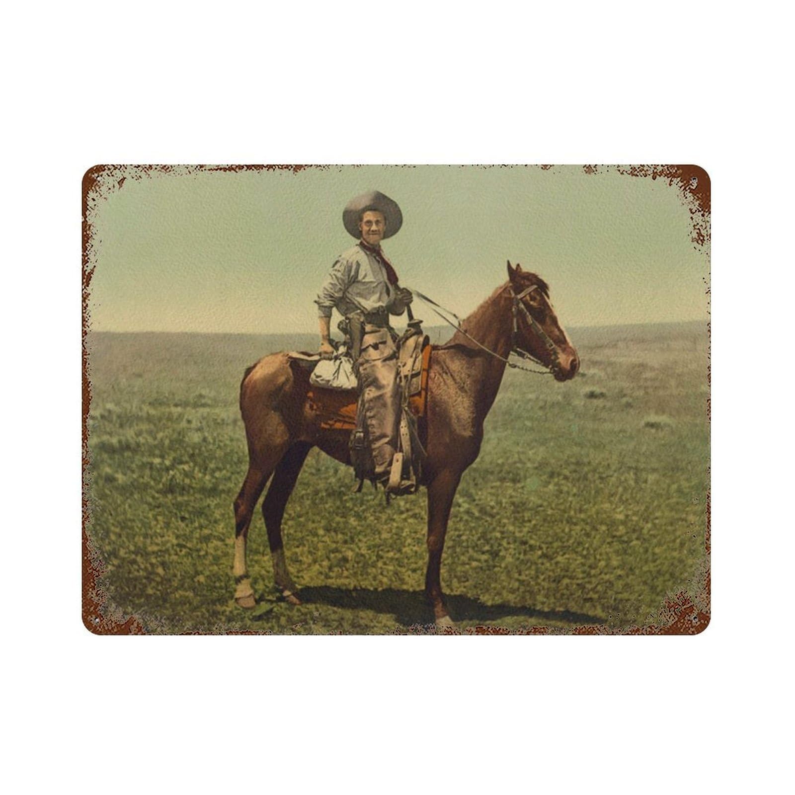 xiaoxiaoshen Vintage Cowboy Portrait Rustic Western Wall Decor Art Metal Tin Poster Modern Home Decor Art Home Bar Shop Decorations Vintage Sign 30x40cm