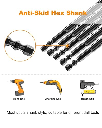 Miniatura 35 de Juego de brocas de mampostería y brocas de carburo, juego de brocas profesionales de extensión (11 unidades) para vidrio, ladrillo, plástico