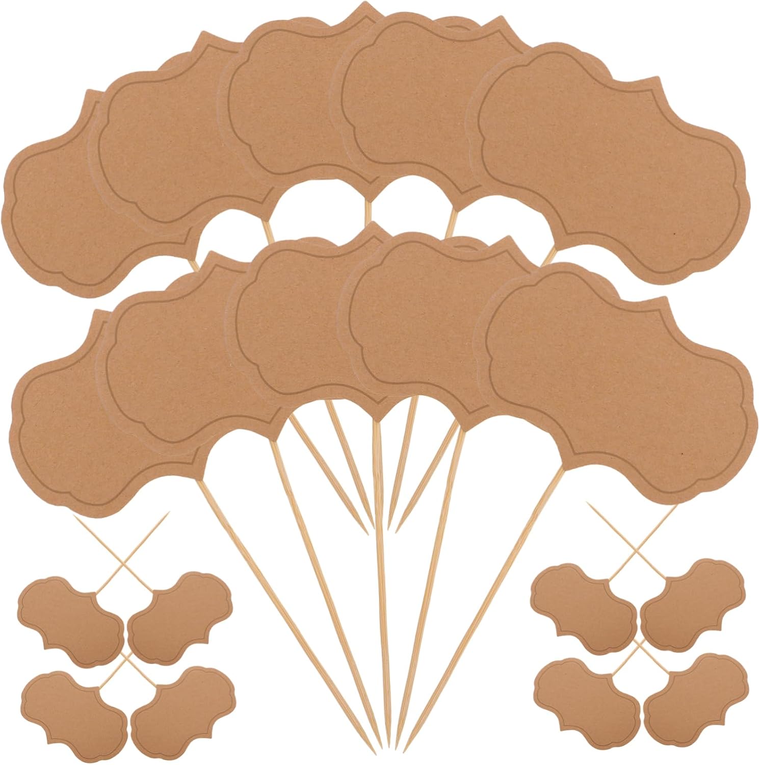 24pcs Charcuterie Board Food Label Picks Cake Toppers for Party Buffets Writable Cupcake Inserts Decorative Signs for Birthdays and Events