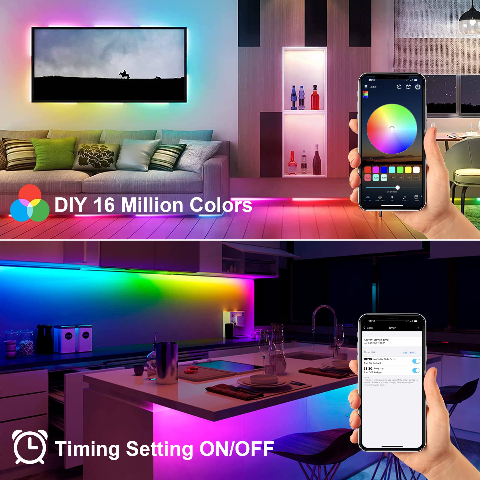 RGB Light Tubes, 10W RGB Wallwasher Light, RGB LED Lightbars, RGB Strips, RGB LED Lampy, RGB Lightbar dla klubów, sypialnia, TV, Boże Narodzenie, Indoor Décor (2szt)