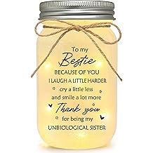 LE XIAOXI Best Friend Birthday Gifts for Women, Mason Jar Night Lights - Christmas Mother's Day Birthday Gifts for Women Friendship