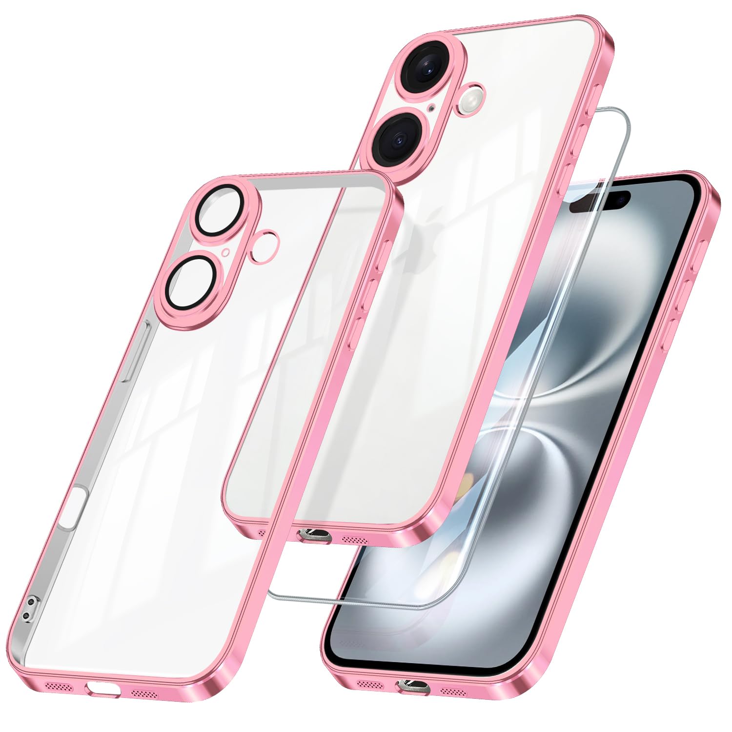 Amazon.co.jp: iPhone 16 用 ケース クリア 【カメラレンズ保護付き 