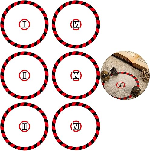 Libima 6 marcadores de puntos de objetivo redondos de PVC, accesorio para juegos, miniatura no incluido