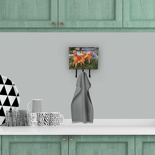 Miniatura 4 de Caroline's Treasures HEH0098TH68 Golden Retrievers Correa o soporte para llaves, ganchos de pared, soporte para llaves, perchero de pared, ganchos