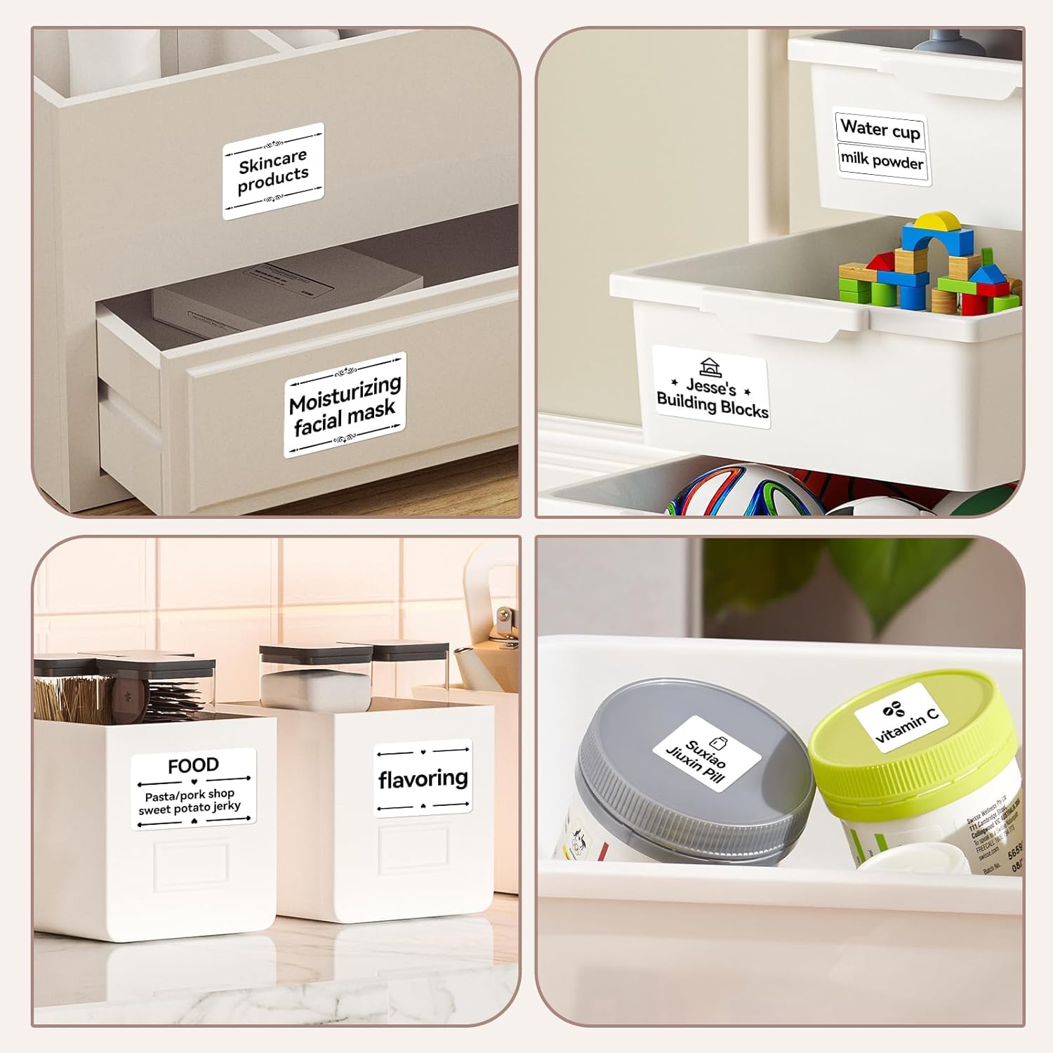 NIIMBOT 3 rotoli etichette 50 x 30 mm per stampanti di etichette B1, B21, B21 Pro e B3S, impermeabili e resistenti all'olio, personalizzabili e modificabili per casa, scuola e ufficio
