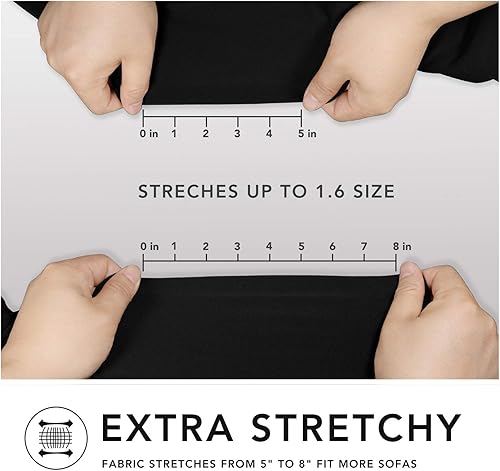 Miniatura 3 de PureFit Funda de sofá súper elástica para silla de 1 cojín, funda de sofá suave antideslizante de elastano para niños, mascotas, protector de