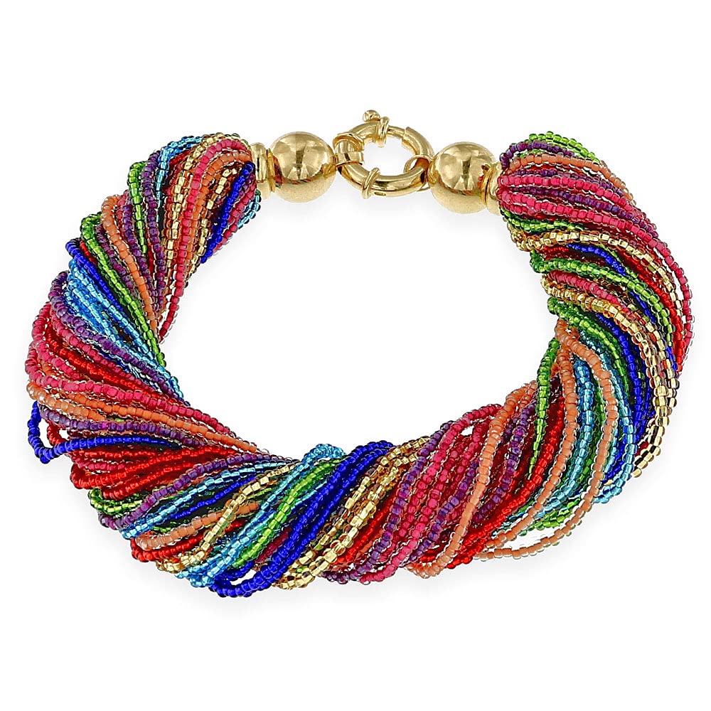 Venetiaurum - Bracciale Multifili per Donna In Vetro E Argento 925 anallergico- Gioiello Made In Italy Certificato