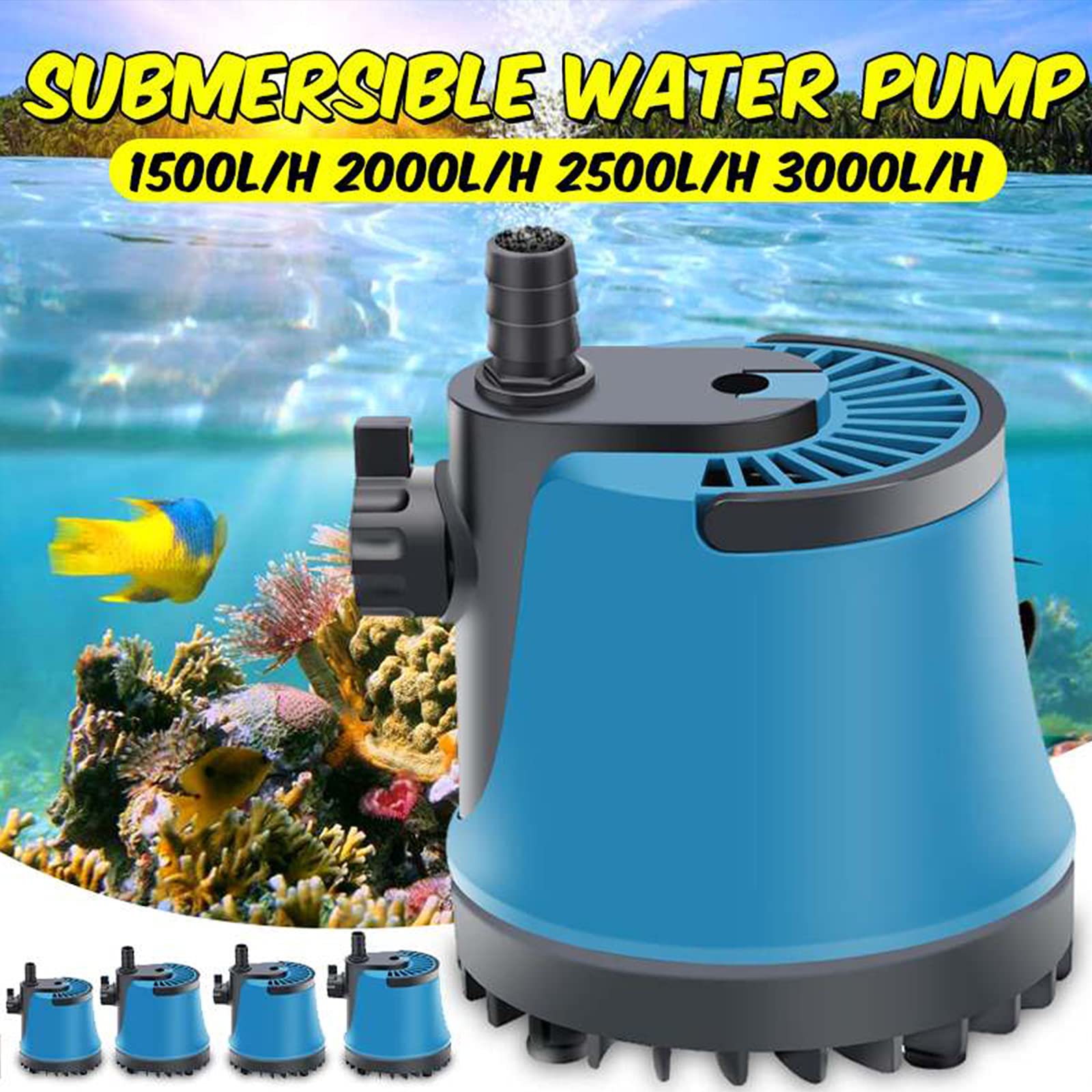 Bomba de Agua Sumergible de 220 V 25/35/45/60 W Bomba de Fuente de Cascada Sumergible para Pecera de Acuario para Fuente de Jardín Enchufe de la UE
