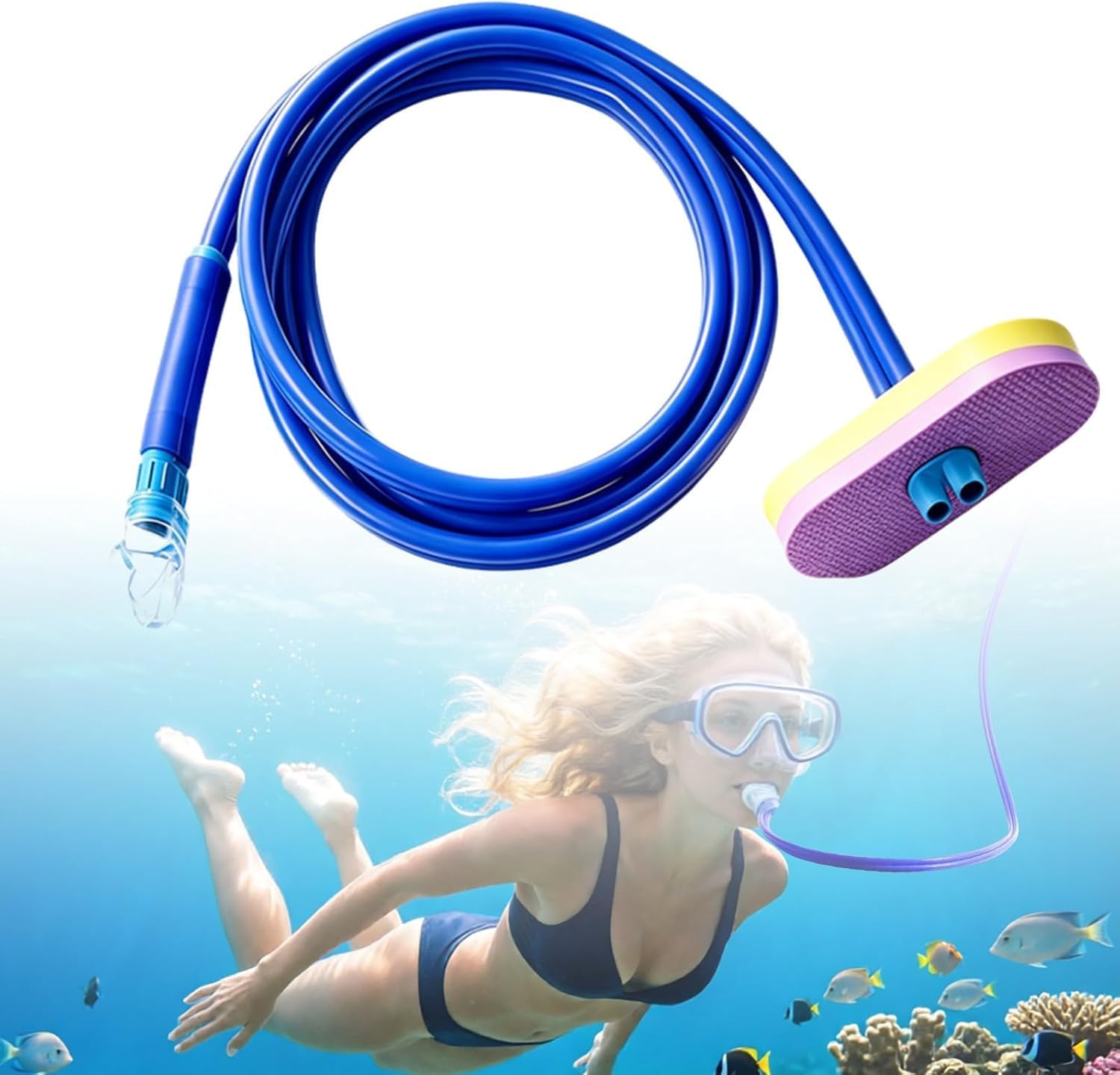Full Dry Schnorchel Atemschlauch für Erwachsene Männer Frauen, Tauchen Schwimmen Schnorchel,für Schnorcheln Oberfläche Tauchen Camping Stream Training