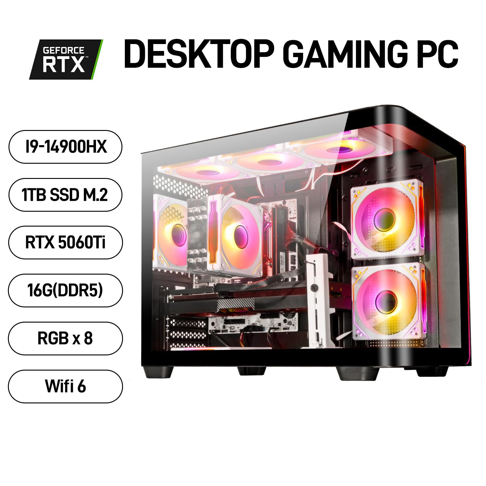 Amazon.com: WIWB Gaming PC Desktop Core I9-14900HX, GeForce RTX