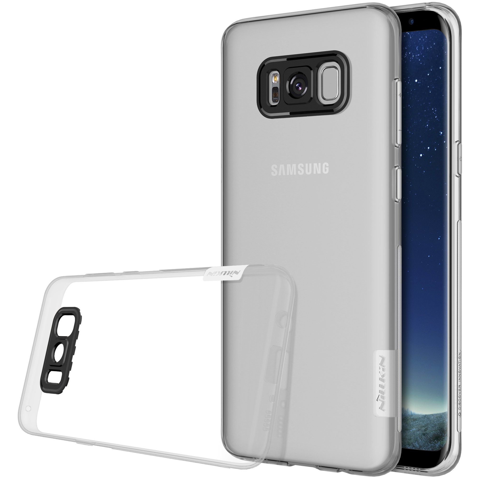 Nillkin Nature Galaxy S8 - Rear Protective Gel/TPU/Flexible Silicone and Anti-Slip Case, 360° Full Protection with Only 0.6mm For Samsung Transparent
