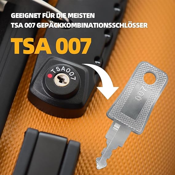 Applies to TSA Keys for TSA Lock - Pack of 2 Compatible with TSA007 Keys & TSA002 Keys for TSA Suitcase Lock, TSA Key, Universal Multifunctional Luggage Key with 2 Key Tags