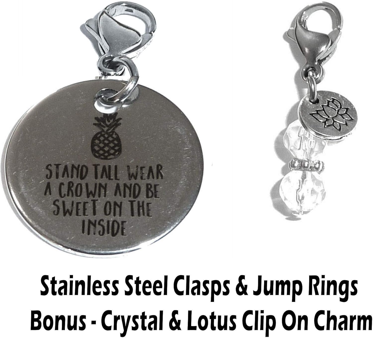 Hidden Hollow Beads Build Your Own Bracelet, Clip On Charm, Bag, Purse, Handbag, Message, Inspiration, Keychain, Zipper Pull, Necklaces, Jewelry - Image 2