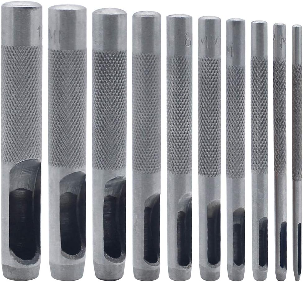 Professional 14 Pc Hole Punch Set 5 to 35 mm Rubbers Leathers Plastics
