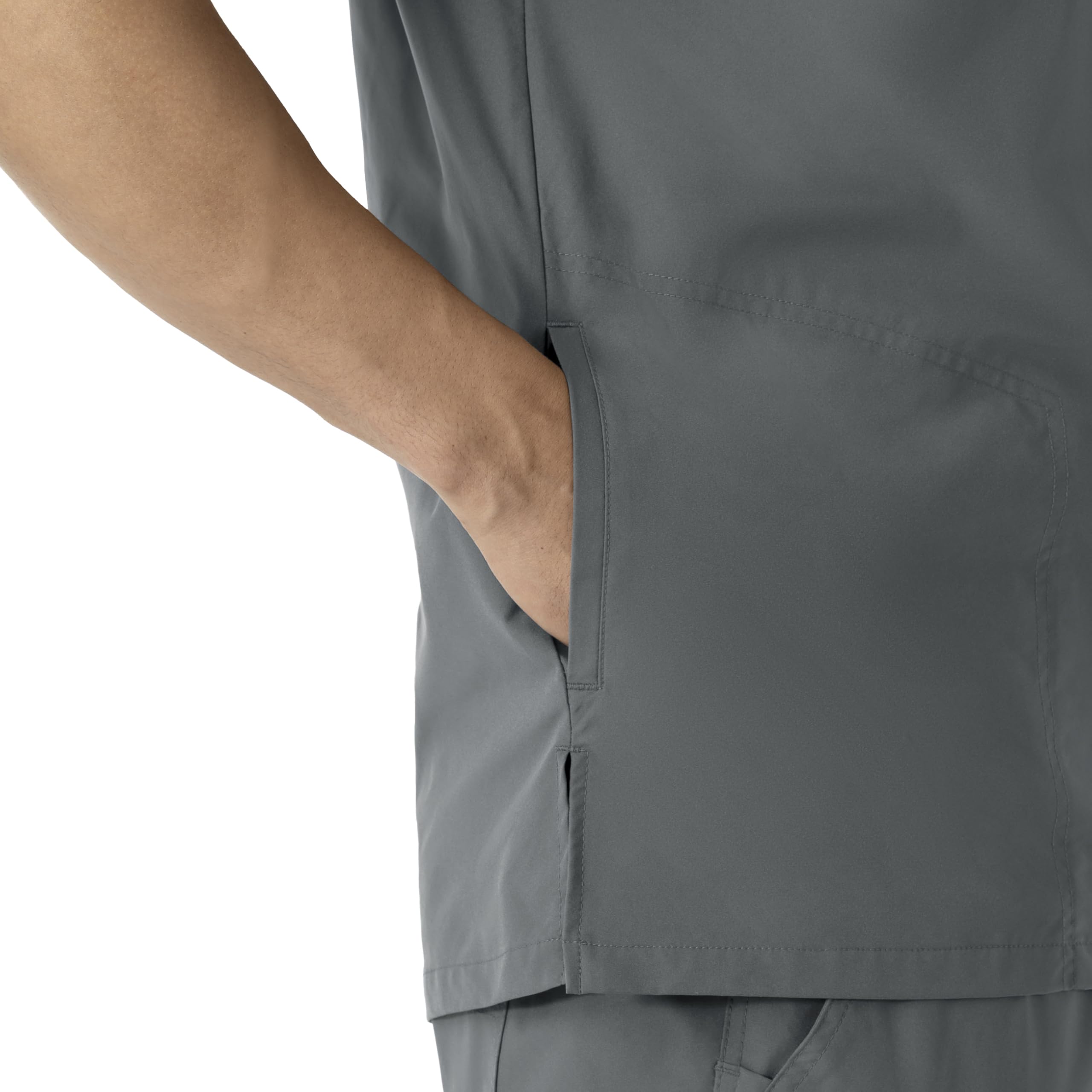 Carhartt Force - Camiseta con cuello de pico para hombre, Peltre, X-Large