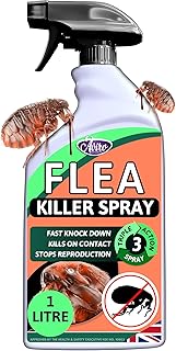 Aviro Flea Spray for The Home - Fast Acting Professional Home Flea Treatment for House. Safe and Non Toxic Household Flea Spray for Immediate Control Against Fleas. Large 1 Litre Flea Killer Spray