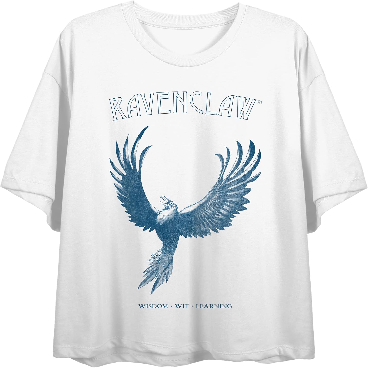 Harry Potter Ravenclaw Traits Juniors White Boyfriend Crop T-Shirt