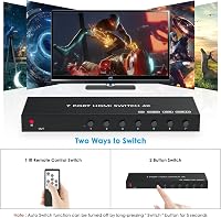 Wrugste HDMI Switch 7 Be 1 Ki Elosztó Távirányítóval, 4K 60Hz HDR Támogatás PS4/5 Xbox Fire Stick Roku Konzolokhoz 2