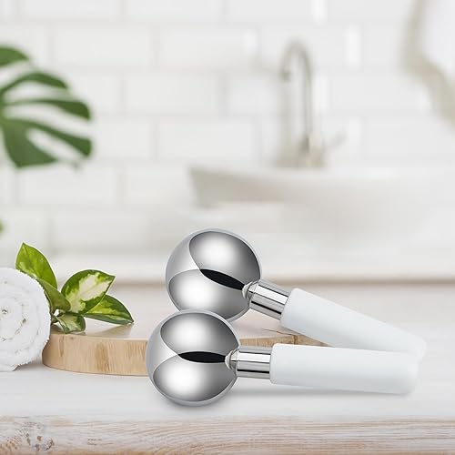 Miniatura 8 de Floraison - Palitos faciales de acero inoxidable irrompibles para rostro cuello y cuerpo criogénico y rodillo frío para hinchazón facial y arrugas