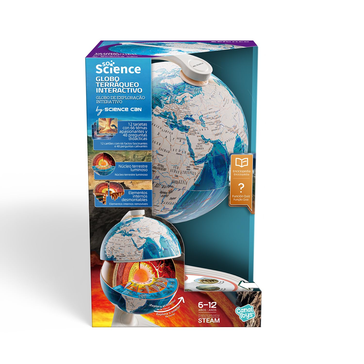 Canal Toys - So Science - Globo Terráqueo Interactivo - COS 003