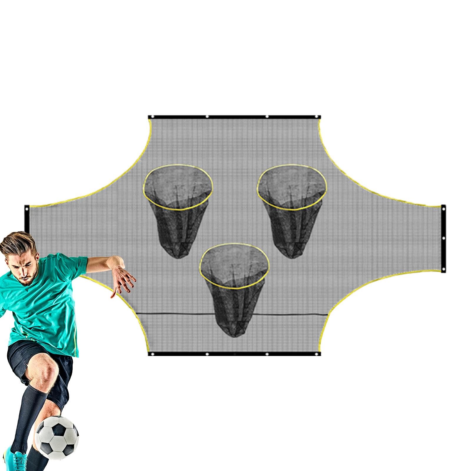 Rete da calcio per porte da calcio, Rete da calcio con bersagli | Rete della porta bersaglio con zone di punteggio | per campi da calcio, attrezzature per allenamenti, da allenament