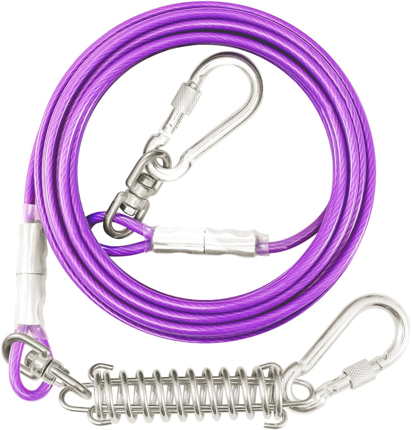 Dog Tie Out Cable for Outside,20FT Long Dog Leash&Chains