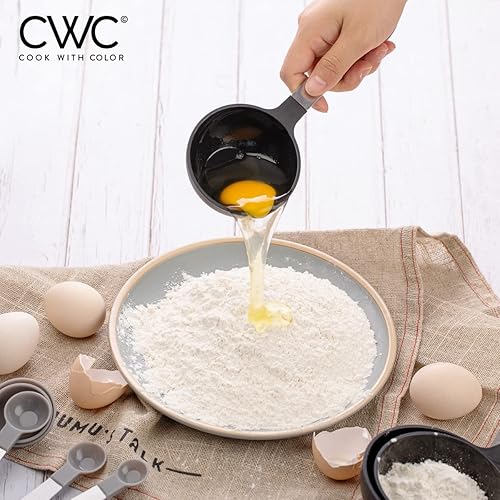 Miniatura 12 de Cook with Color - juego de tazas y cucharas medidoras con asas acero inoxidable, juego medidor de cocina para ingredientes secos y líquidos, juego