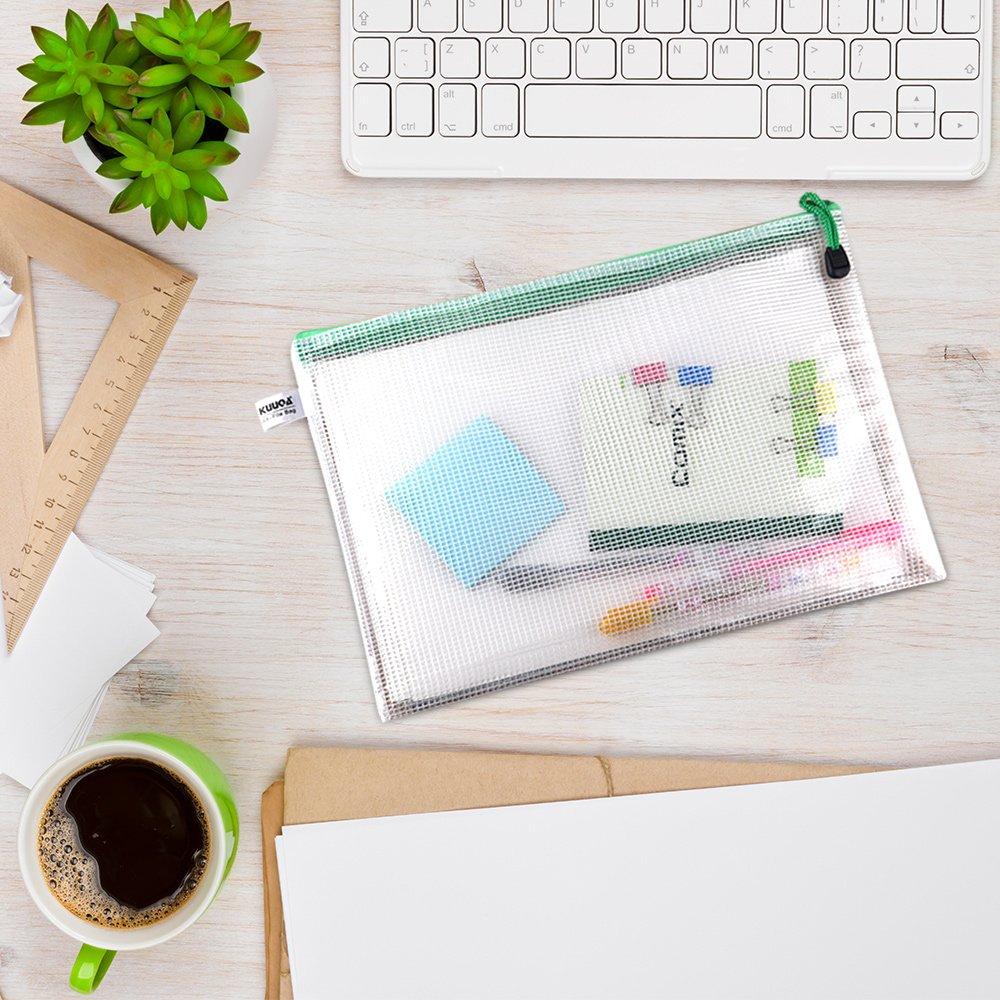 10 Pochettes A4 Transparentes Avec Zip - Rangement Documents