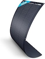 Renogy 100W 12V Flexible Solar Panel - 22% Efficiency Monocrystalline, Ultra Lightweight 5.3lbs, 240° Bendable for RV Boat Marine RV Camping Curved Surfaces, Black