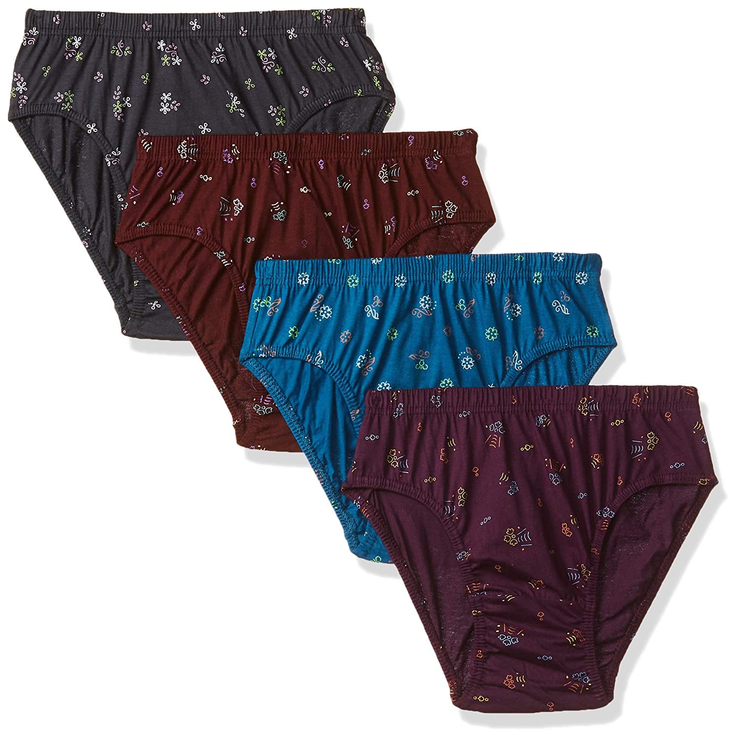 Josh Women Hipster Cotton Blend Multicolour Panty (Pack of -5) (80)-image-4