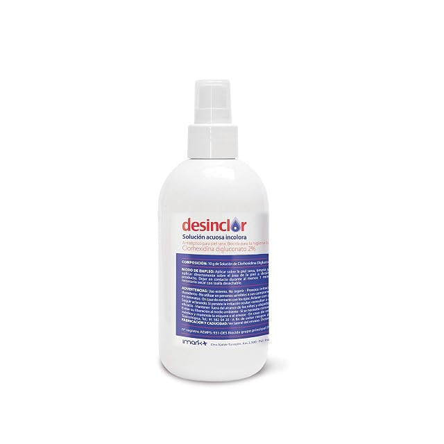 Foto 2 de 2 de Desinclor Clorhexidina Acuosa Incolora 2% Antiseptico - 250 ml pulverizador (el empaque puede diferir)