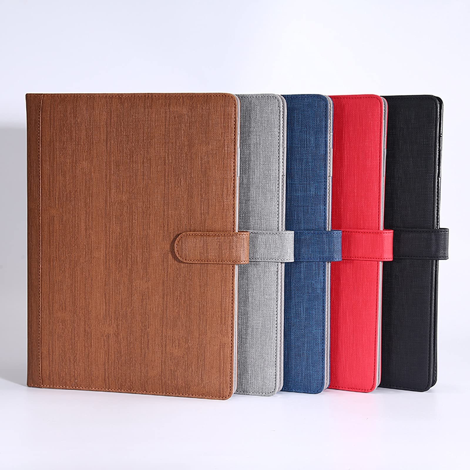 Raccoglitore A4 multifunzionale in pelle pieno fiore, raccoglitore di dati, libro, cartella con fibbia magnetica aziendale, 2 confezioni file espandibili