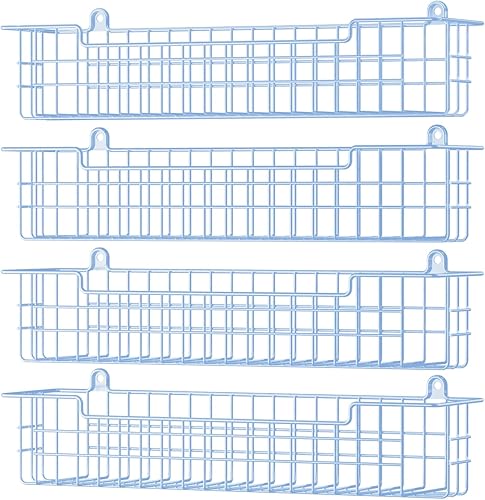 Miniatura 12 de Estante para especias, paquete de 4 organizadores de condimentos, soporte de pared para organización de almacenamiento de cocina, estante de Dorado,
