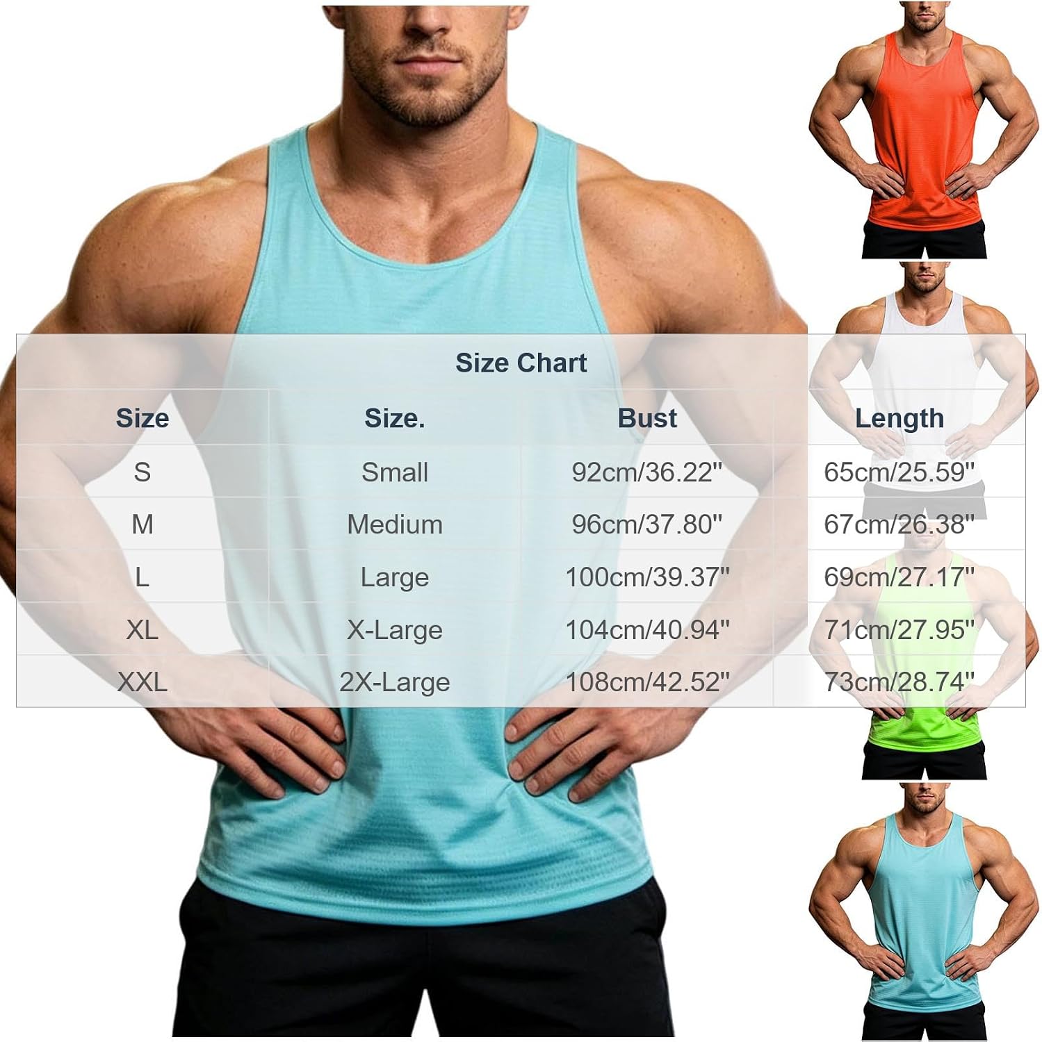 Mens Workout Tank Tops Sleeveless Muscle Shirt Crew Neck Bodybuilding Tees Fitness Solid Color Gym Training Shirts
