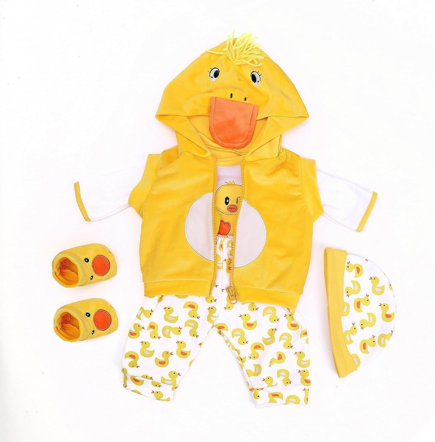 scnbom Reborn Baby Dolls Clothes for 17-22 inch newborn babies Girl Outfits Accesories (Elena 5pcs Set) - Image 3