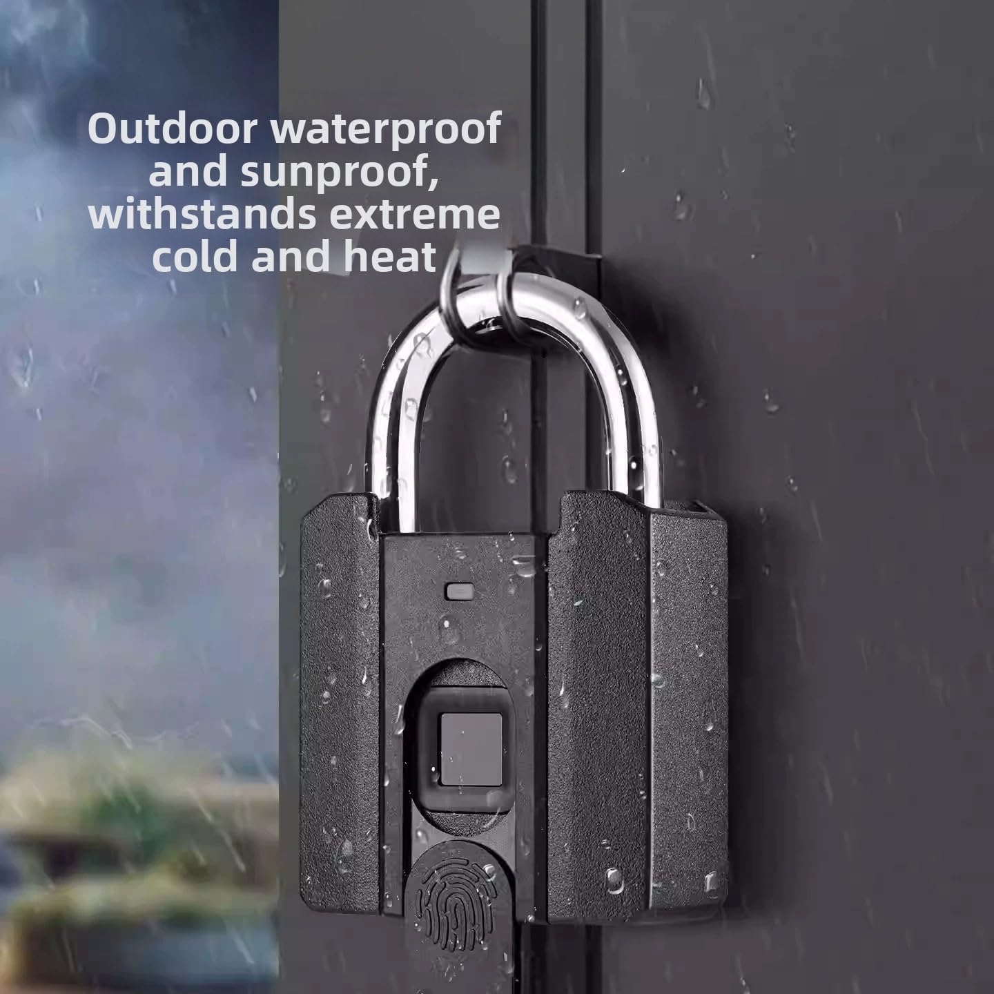 Candado inteligente impermeable con contraseña para aplicación Tuya con llave para acceso y capacidad de almacenamiento de 100 códigos en color plateado para puerta al aire libre, valla de puerta