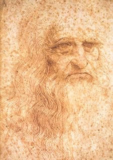 Ruled Notebook - Self-Portrait: Leonard da Vinci Painting (1515-16) | A Book with Lines Designed for Writing
