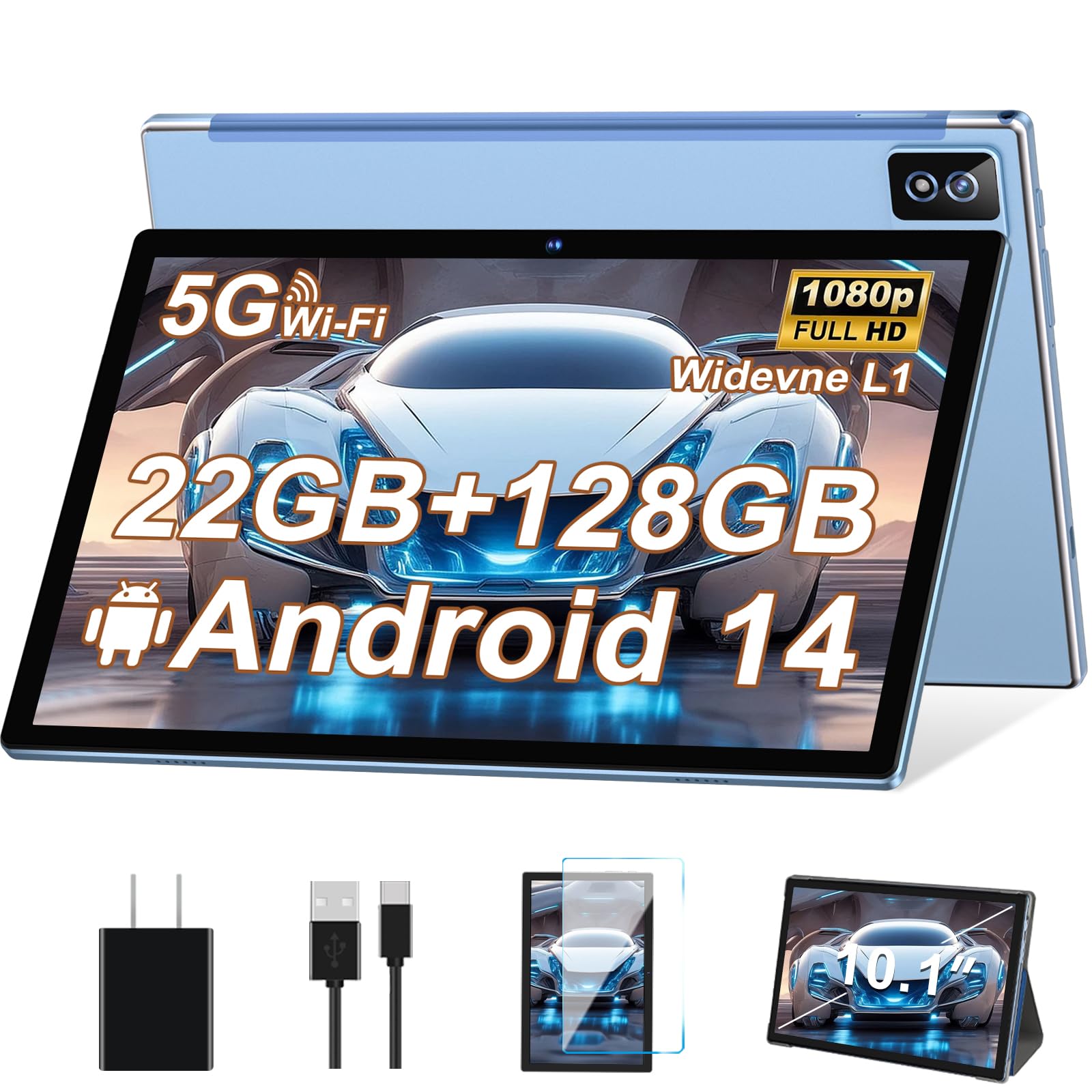 2025 Newest 10 Inch Tablet Android 14 Tablets 22GB+128GB +