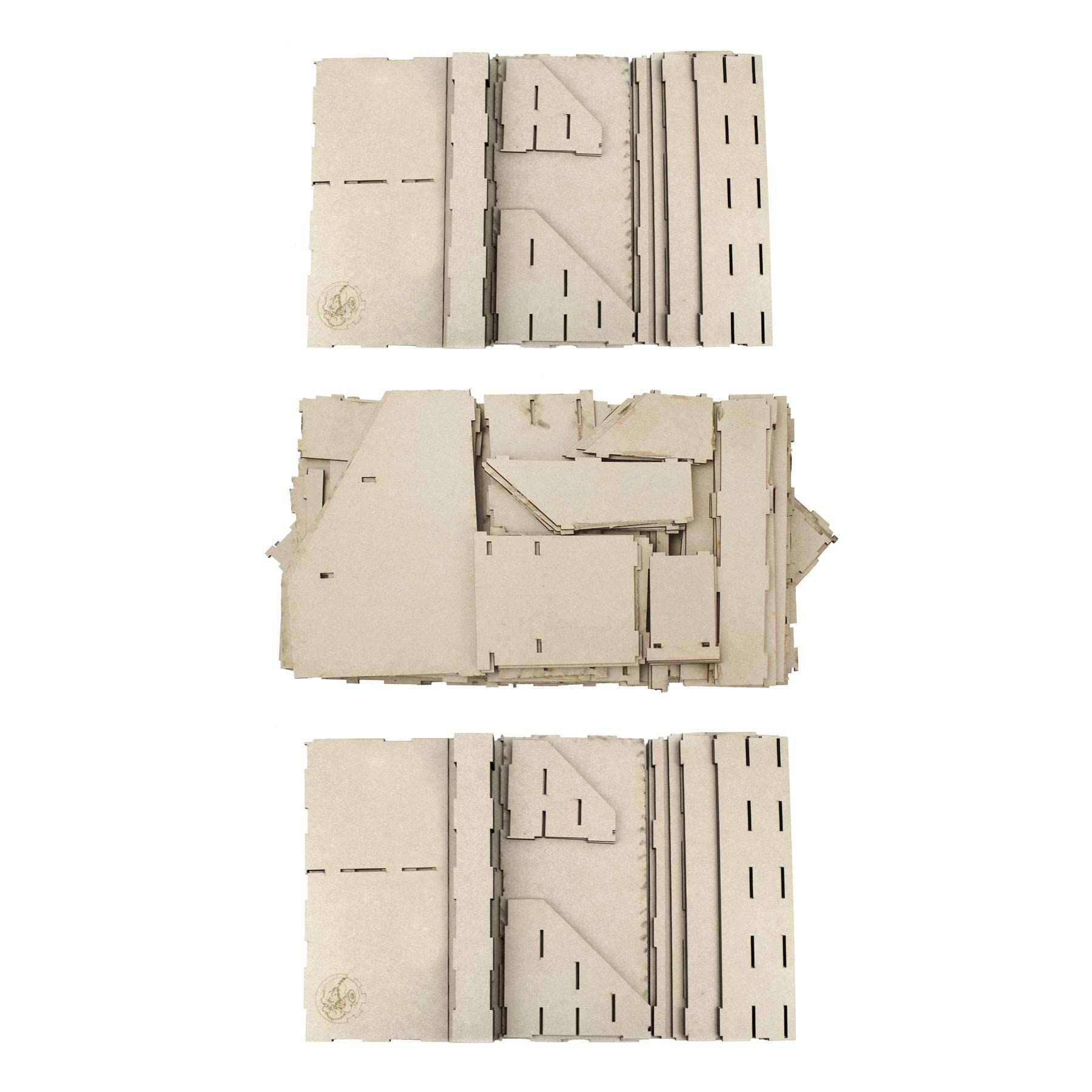 War World Gaming Modułowa stacja lakiernicza MDF zestaw 3 – kompletny zestaw – miniaturowe malarstwo miniaturowe miniaturowe figurki diorama kolejowa dla hobbystów