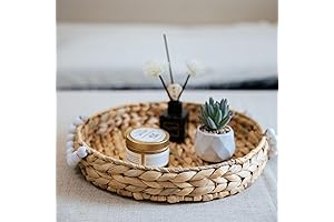 GENMOUS Wicker Coffee Table Tray Collection
