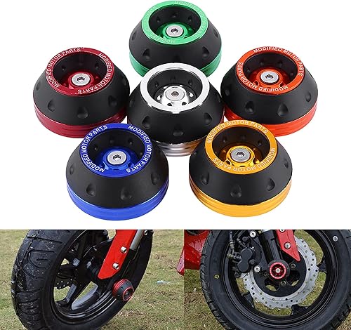 Miniatura 9 de Deslizadores de marco de horquilla CNC de aluminio frontal de horquilla deslizante de marco de rueda protectora de choque de motocicleta que cae