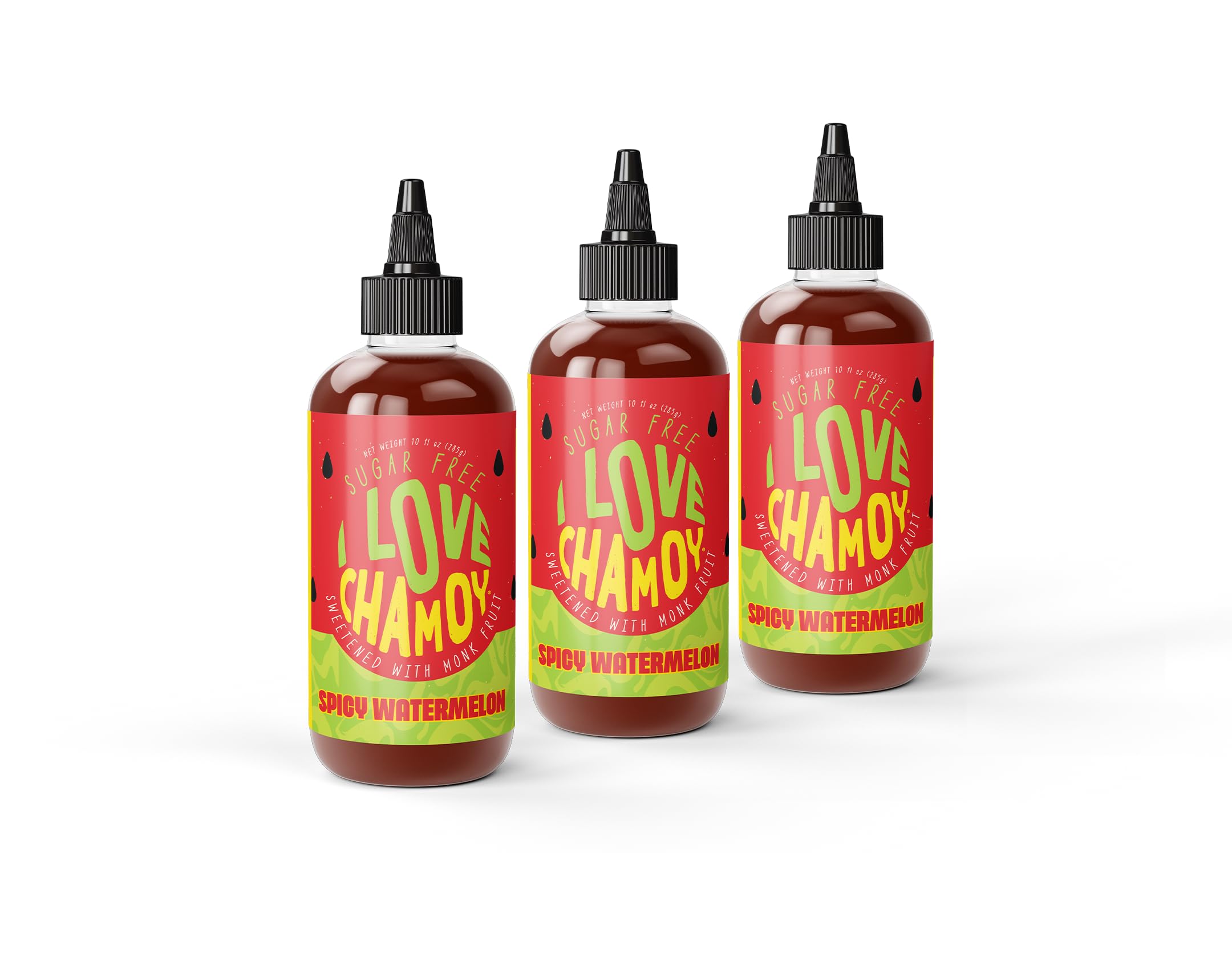 I Love Chamoy - Spicy Watermelon Chamoy Sauce. Sugar, Carb, Calorie and Gluten Free Chamoy Sauce 10 fl oz (Pack of 3)