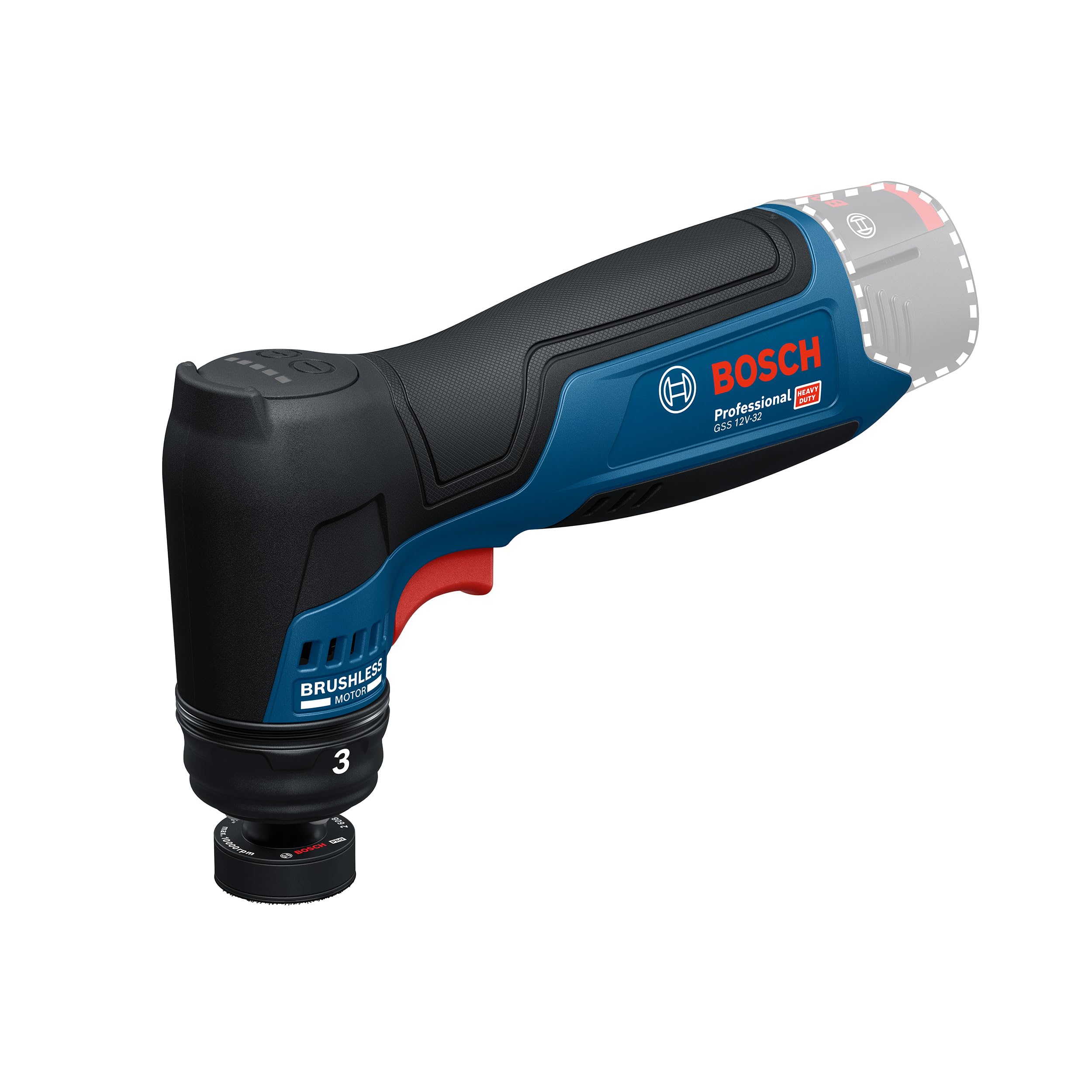 Bosch Professional GSS 12V-32, polisseuse orbitale sans fil, 32 mm, batterie 12V