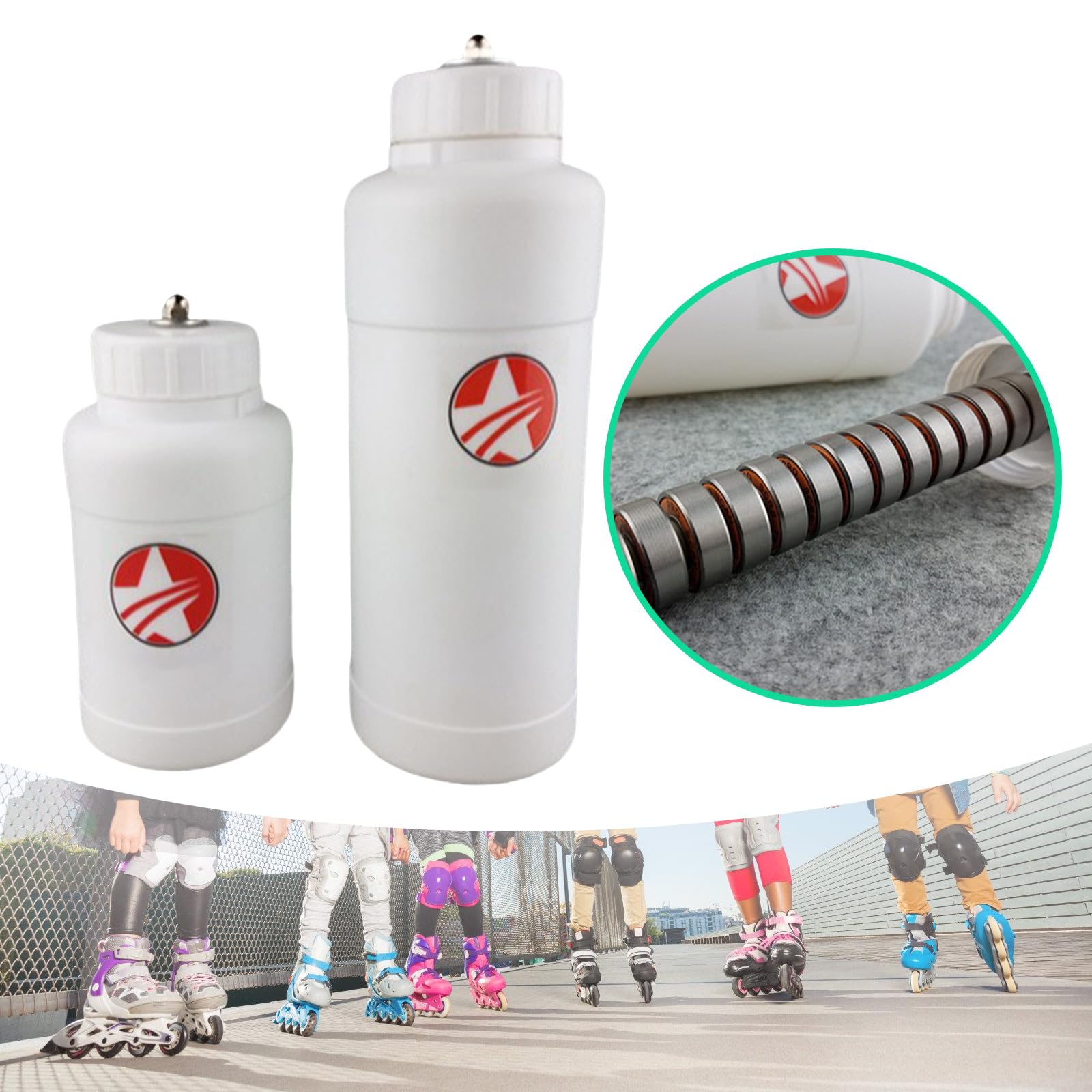 Bouteille de nettoyage de roulement portable Outil de nettoyage de roulement pour skateboard, patins à roulettes, roulements faciles à utiliser