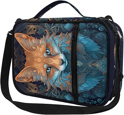 ArtistMixWay Large Bible Cover for Womens Girls Bible Bags Totes Bag Carrying Book Case Handbag Purse for Hiking,Fox