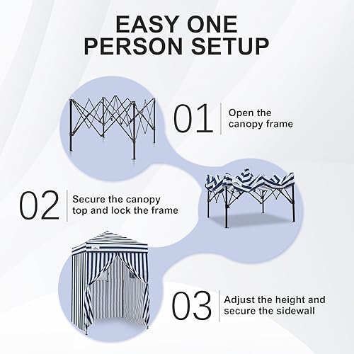 Vista 90 de EAGLE PEAK Flex - Toldo emergente ultra compacto de 4 x 4, refugio solar, vestidor, toldo portátil de privacidad tipo cabana para piscina, sesiones